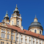 Part of the imperial wing and church towers of Stift Melk