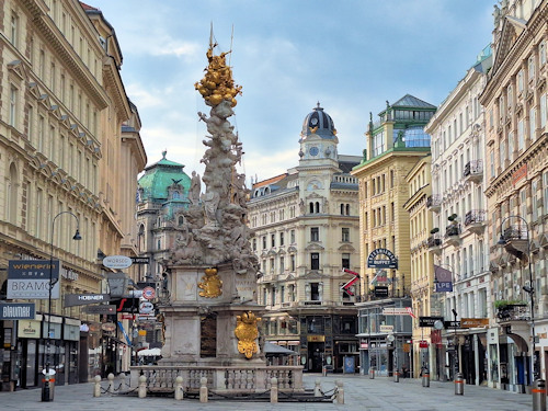 Plague column with the Graben behind