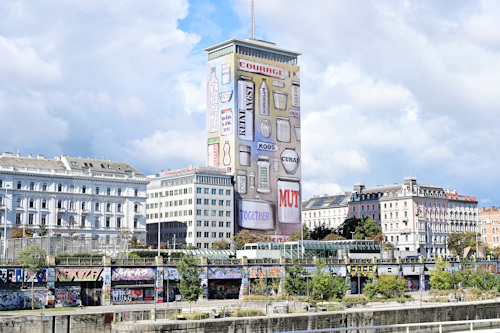 Tower art installation