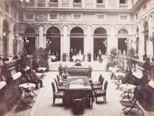 19th century hotel dining room